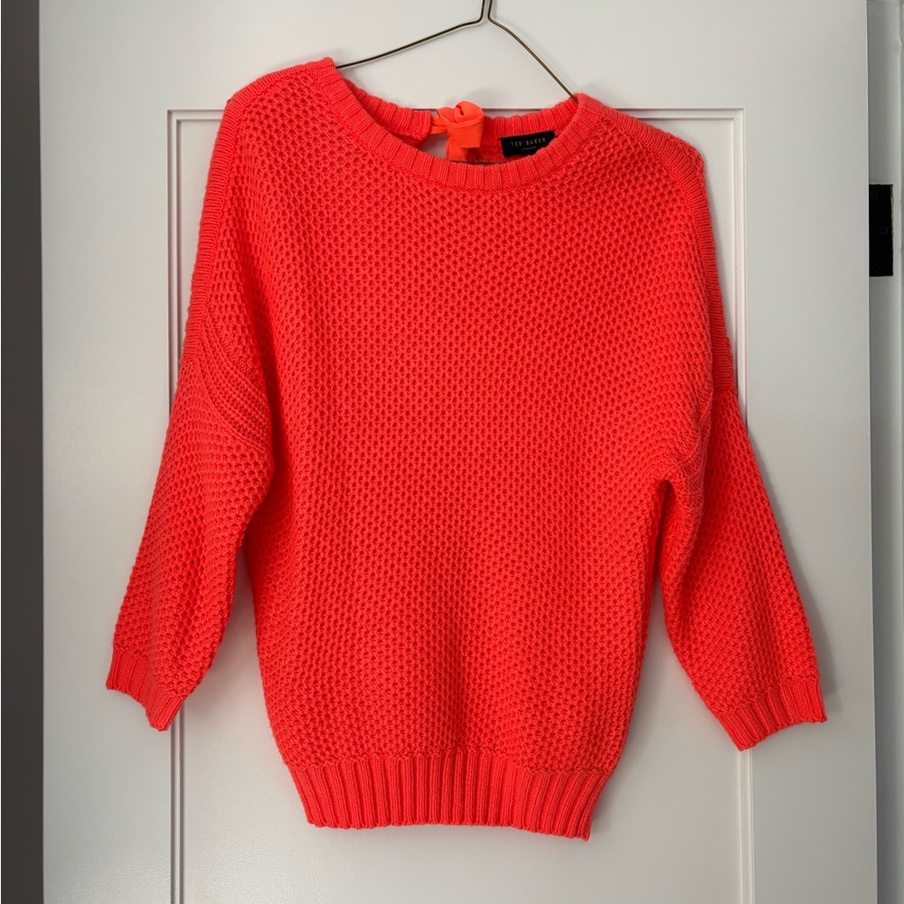 Ted Baker London Vibrant Coral Crew Neck Sweater